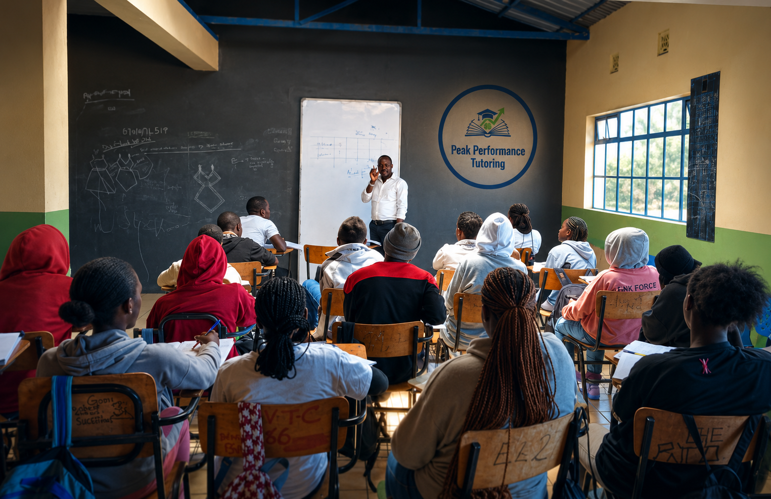 Peak Performance students in a focused learning session